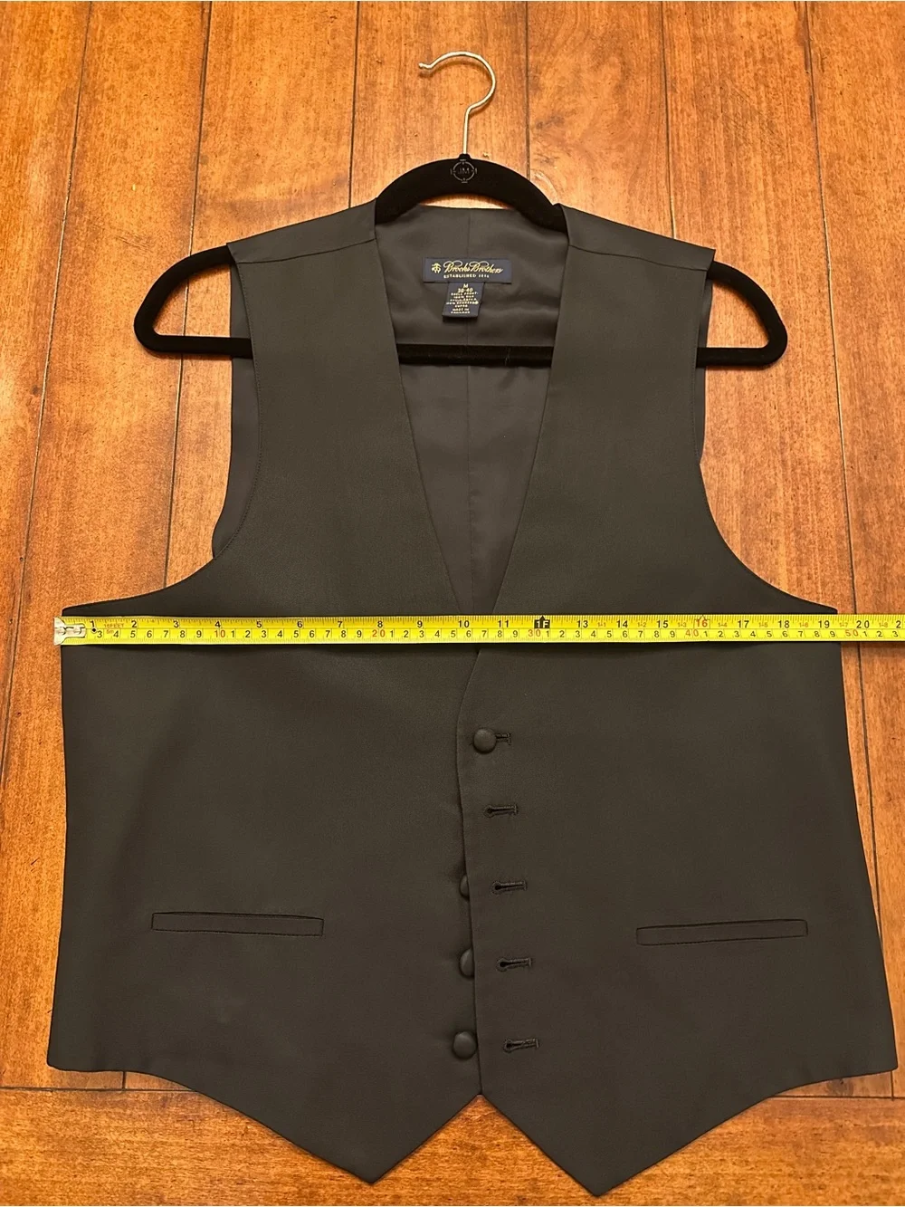 Brooks Brothers Black Silk Formal Tuxedo Vest Size M 38-40